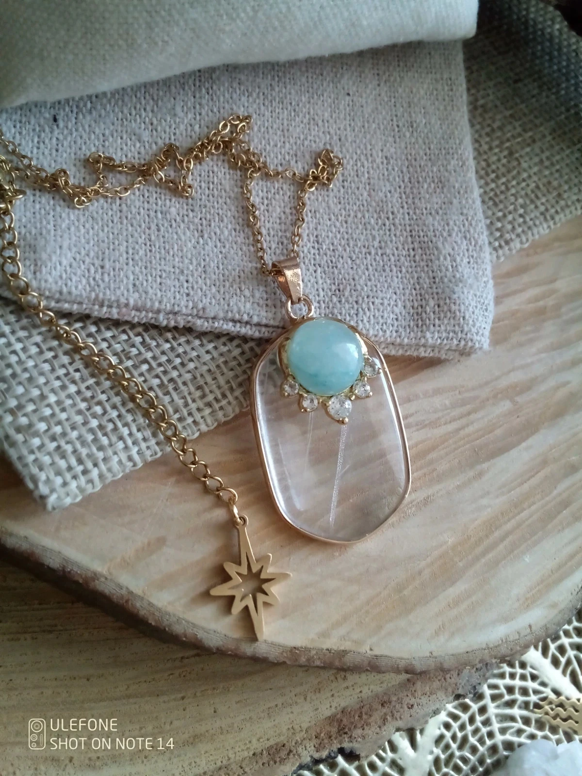 Collar de cristal de cuarzo y amazonita – photo 2